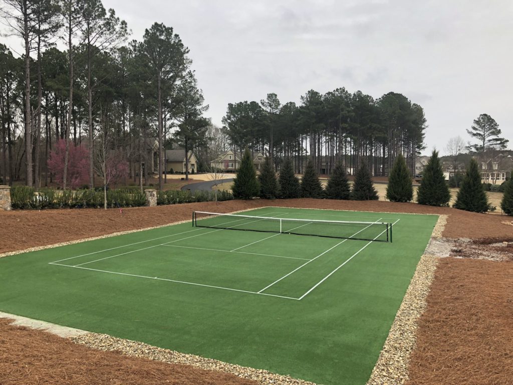 synthetic turf tennis court