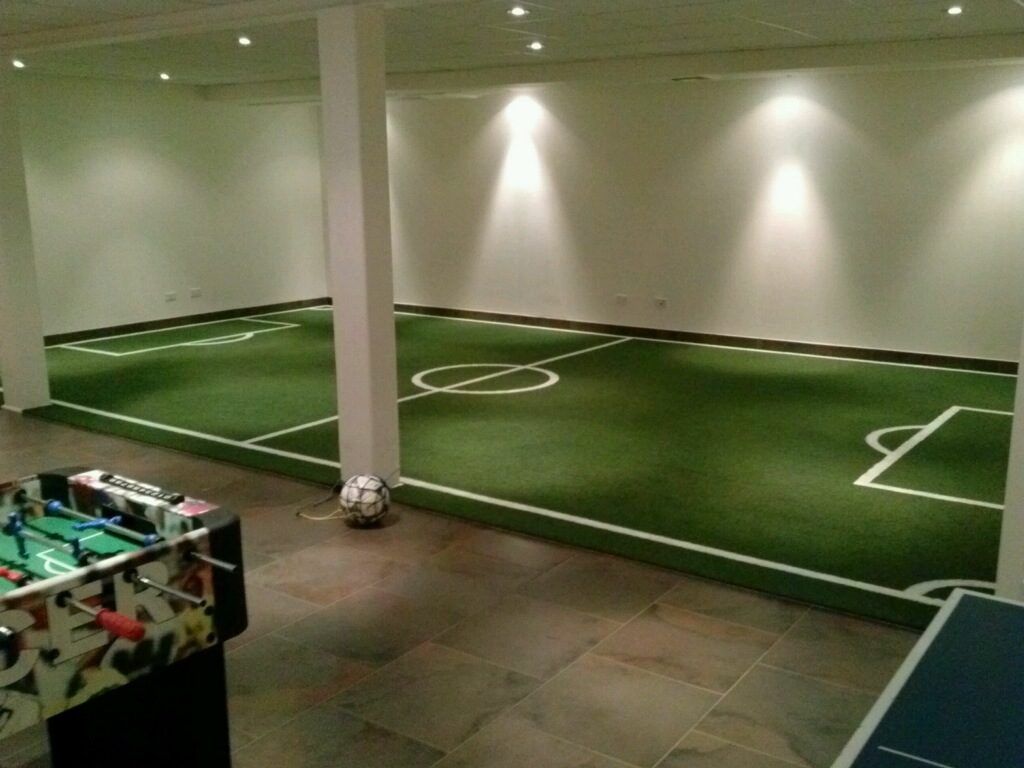 indoor artificial grass soccer field